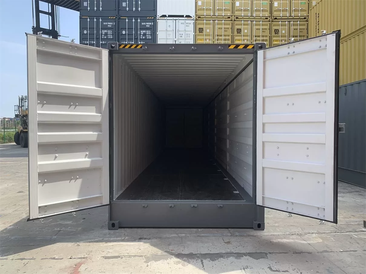Contenedor High Cube 40' con doble puerta lateral gris nuevo – Imagen 4