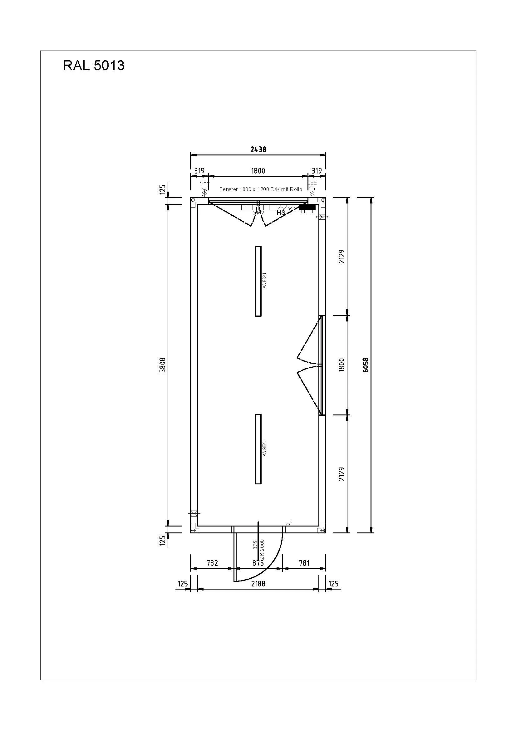 Contenedor de oficina Classic de aprox. 15 m² – Imagen 6