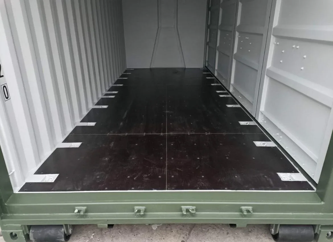 Contenedor 20 pies con apertura lateral verde oscuro nuevo – Imagen 3